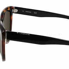 Calvin Klein CK21709S 221 E 56 Unisex Round Sunglasses - Brown Havana Frame, Gradient Brown Lenses
