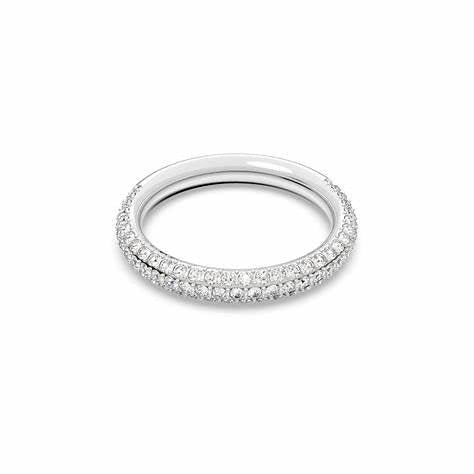 SWAROVSKISwarovski 5412047 Stone Mini Ring - White Crystals, Rhodium - Plated, Size 52BIJOUXEcecile