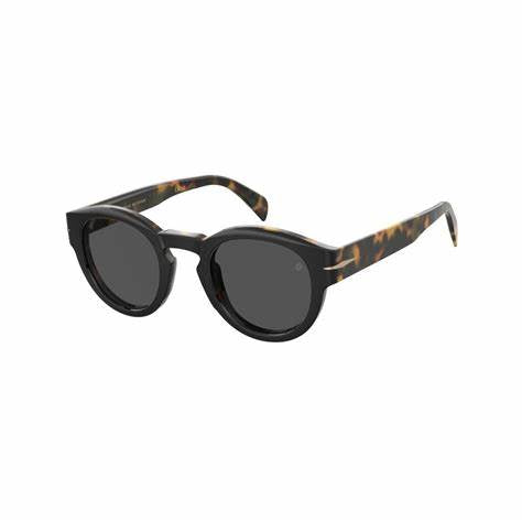 Occhiali da sole David Beckham Uomo DB 7110/S WR7/IR 49 - Montatura avana, lenti grigie