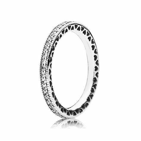 PANDORAPandora 190963CZ - 50 Sparkle & Hearts Ring - Sterling Silver, Size 50BIJOUXEcecile