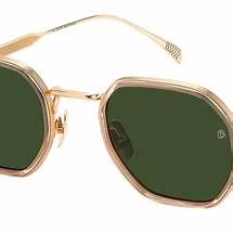 DAVID BECKHAMDavid Beckham DB 1097/S 763 - QT 49 Sunglasses - Gold Frame, Green LensesEYEWEAREcecile