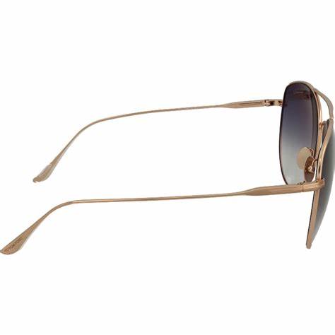 Lunettes de soleil Tom Ford FT0784 28B pour femme - monture or rose brillant, verres fumés dégradés