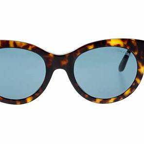 Lunettes de soleil Tom Ford FT0741 52N pour femme - monture havane foncé, verres verts