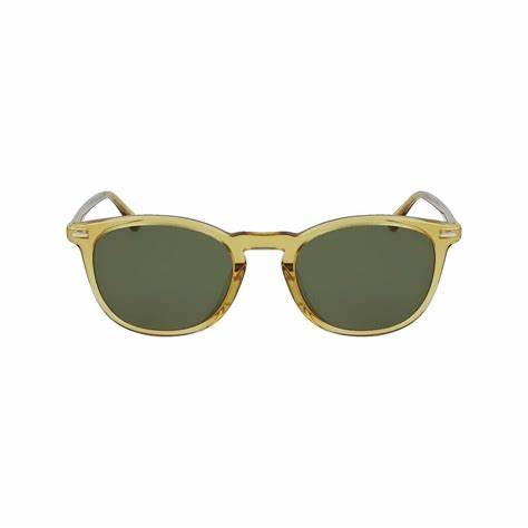 Calvin Klein CK22533S 729 52 Lunettes de soleil rondes unisexes - monture caramel, verres verts
