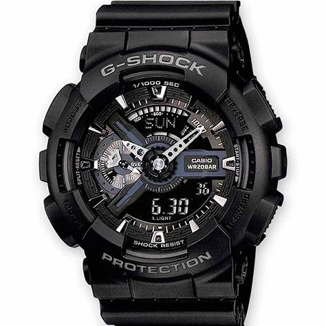 Casio G-SHOCK GA-110-1BER Analog-Digital-Uhr für Herren - schwarzes Harzarmband