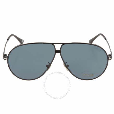 Tom Ford FT0734-H 01N Gafas de sol para hombre - montura negro brillante, lentes verdes