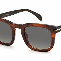 DAVID BECKHAMDavid Beckham Men's Sunglasses DB 7076/S EX4/9O 50 - Brown Horn Frame, Dark Grey LensesEYEWEAREcecile
