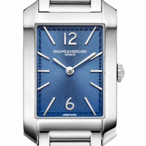 Baume & Mercier Hampton 10476 Women's Quartz Watch - 35mm Blue Dial, Stainless Steel Bracelet