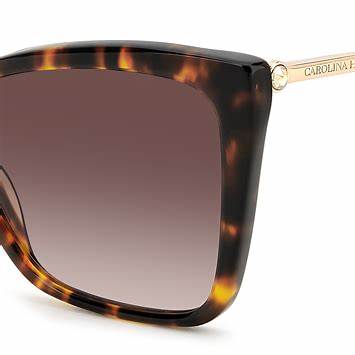 Carolina Herrera HER 0180/S 2IK/HA 57 Women's Sunglasses - Havana Gold Frame, Brown Gradient Lenses