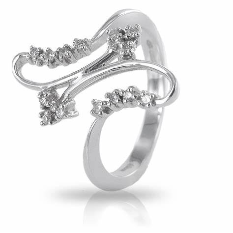 Miluna LID1580 Bague pour femme en or blanc 18 carats avec diamants