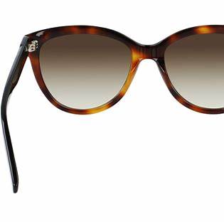 Calvin Klein CK21709S 221 E 56 Unisex Round Sunglasses - Brown Havana Frame, Gradient Brown Lenses