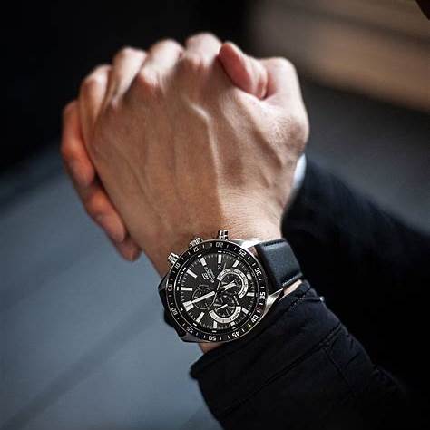 CASIO EDIFICECasio Edifice EFV - 620L - 1AVUEF Men's Chronograph Watch with Black Leather StrapWATCHESEcecile
