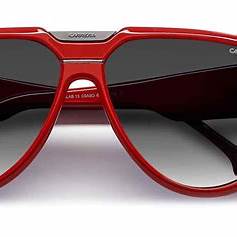 CARRERACarrera FLAGLAB 13 C9A/9O Unisex Sunglasses - Red Frame, Grey Shaded LensesEYEWEAREcecile