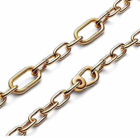 Pandora ME Small-Link Chain Bracelet 569662C00-2 - 14k Gold-Plated, 16cm