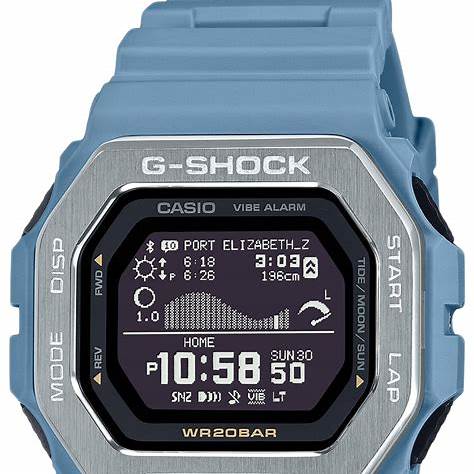 Casio G-SHOCK GBX-100-2AER Men's Surfing Watch - Blue Resin Strap
