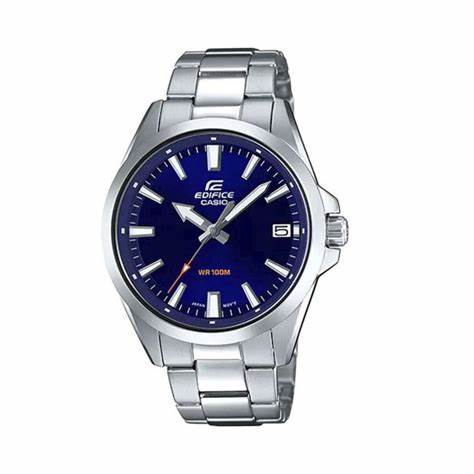 CASIO EDIFICECasio Edifice EFV - 100D - 2BVUEF Men's Stainless Steel Watch with Blue DialWATCHESEcecile