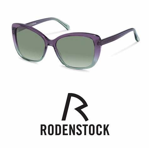 Rodenstock R3323 D HC 57 Women's Butterfly Sunglasses - Black Frame, Grey Lenses