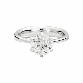 RECARLORecarlo R01SO014/053 - 13 Women's Solitaire Diamond Ring - 18K White Gold, 0.53ctJEWELRYEcecile
