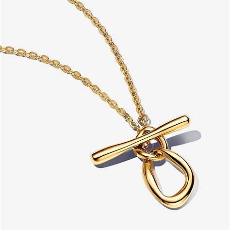 Pandora 363255C00-50 Collar en forma de T con círculos orgánicos