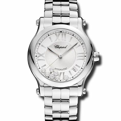CHOPARDChopard Happy Sport 36mm Automatic Women's Watch, Silver Dial, Floating DiamondsWATCHESEcecile