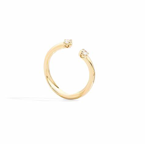 Recarlo R01FN005_G020-13 Anillo Abierto de Mujer - Oro Amarillo 18K, 0.20ct Diamantes