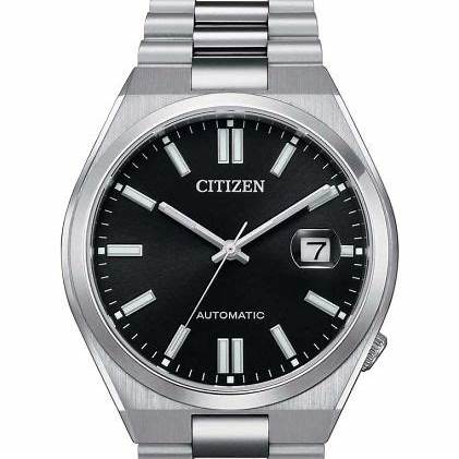 Citizen Mod. Citizen NJ0150-81E Reloj automático Tsuyosa para hombre, esfera negra, brazalete de acero inoxidable automático - Negro