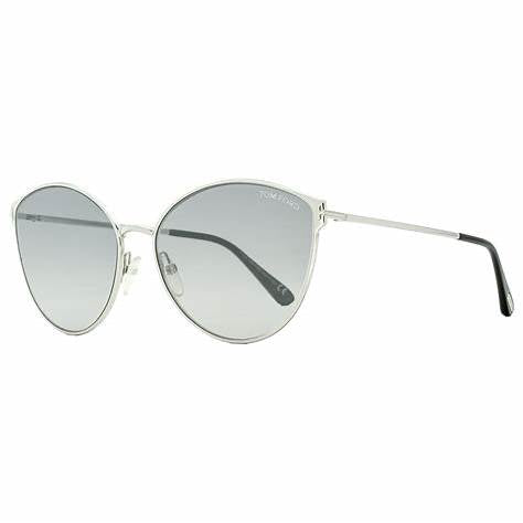 Lunettes de soleil Tom Ford FT0654 18C pour femme - monture en rhodium brillant, verres fumés miroirs