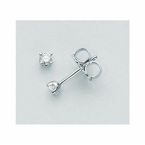 Miluna ERD1394_012 Pendientes de mujer de oro blanco de 18 quilates con diamantes