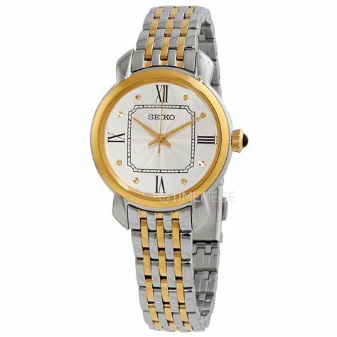 SEIKOSeiko SUR498P1 Women's Quartz Watch, Silver Dial, Two - Tone Stainless Steel BraceletWATCHESEcecile