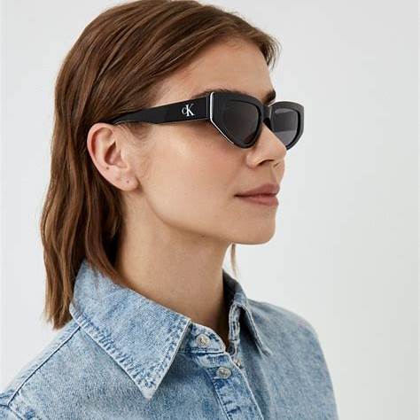 Calvin Klein Jeans CKJ23603S Women's Cat Eye Sunglasses - Black Frame, Grey Lenses