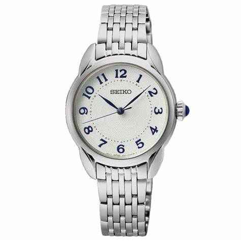 SEIKOSeiko SUR561P1 Women's Quartz Watch, White Dial, Stainless Steel BraceletWATCHESEcecile