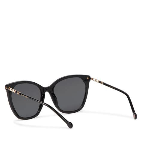 Carolina Herrera HER 0091/S 807-IR 56 Women's Sunglasses - Black Frame, Grey Lenses