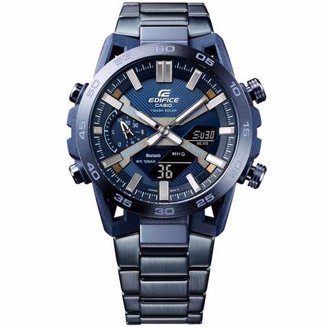 CASIO EDIFICECasio Edifice ECB - 2000CB - 2AEF Men's Solar - Powered Bluetooth Chronograph WatchWATCHESEcecile