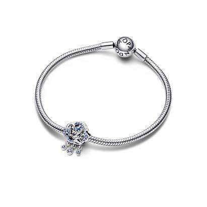 Pandora Encanto Nube y Golondrina 792569C01 - Plata de ley, Cristales artificiales azules