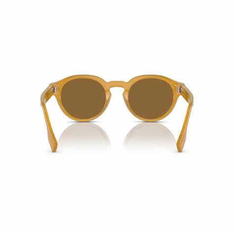 Burberry BE4404 4094/73 Unisex-Sonnenbrille - Gelber Rahmen, braune Gläser