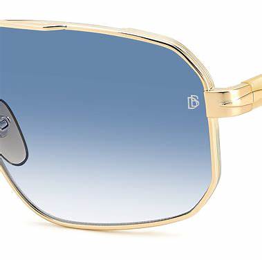 Occhiali da sole David Beckham Uomo DB 7102/S 06S/08 N 61 - Montatura argento, lenti grigio sfumate