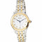 Seiko SUR380P1 Reloj de cuarzo para mujer, esfera plateada, brazalete bicolor de acero inoxidable