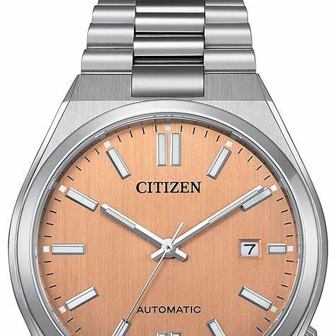 Citizen NJ0159-86Z Montre automatique Tsuyosa pour hommes, cadran saumon, bracelet en acier inoxydable