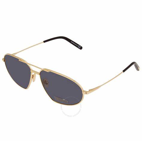 Tom Ford FT0771 30A Gafas de sol para hombre - montura dorada brillante, cristales ahumados