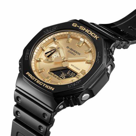 Casio G-SHOCK GA-2100GB-1AER Reloj analógico digital para hombre - Correa de resina negra