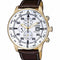 Citizen CA0693-12A Reloj cronógrafo Eco-Drive para hombre, esfera blanca, correa de piel marrón