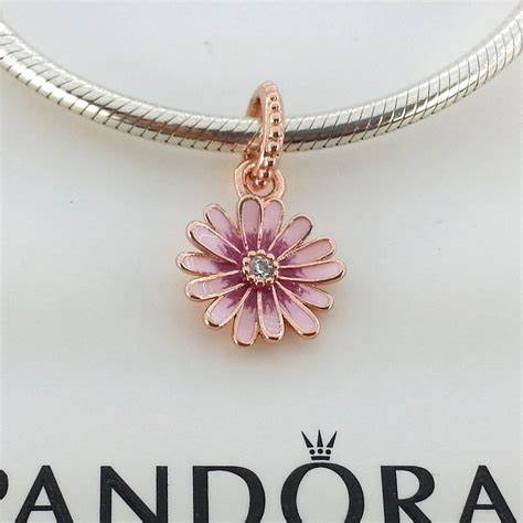 Pandora 788771C01 Dije Colgante Flor Margarita Rosa - Baño de Oro Rosa 14k