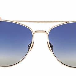 Lunettes de soleil Tom Ford FT0784 28W pour femme - monture or rose brillant, verres bleus dégradés