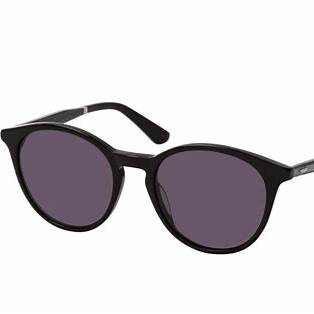 Calvin Klein CK23510S 001 S 52 Unisex Round Sunglasses - Black Frame, Grey Lenses