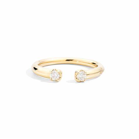 Recarlo R01FN005_G020-13 Anillo Abierto de Mujer - Oro Amarillo 18K, 0.20ct Diamantes