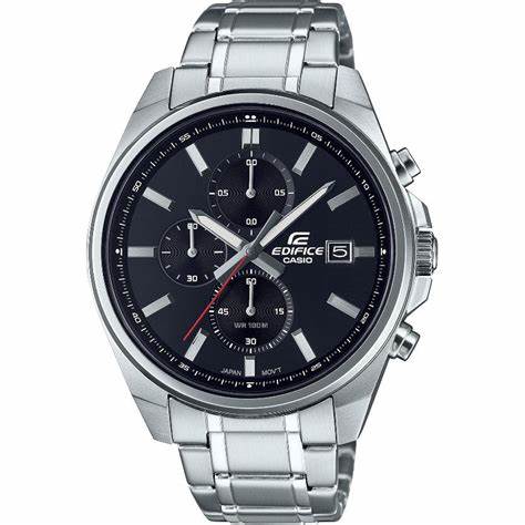 CASIO EDIFICECasio Edifice EFV - 610D - 1AVUEF Men's Stainless Steel Chronograph Watch with Black DialWATCHESEcecile