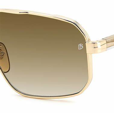 Occhiali da sole David Beckham DB 7102/S LOJ/HA P 61 - Montatura oro, lenti sfumate marroni