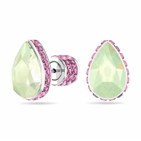 SWAROVSKISwarovski 5641407 Orbita Stud Earrings - Drop Cut Multicolored Crystals, Rhodium - PlatedBIJOUXEcecile