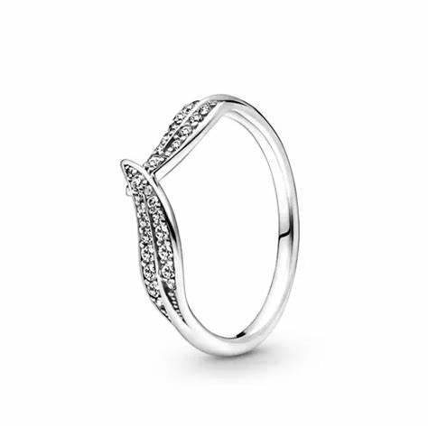 PANDORAPandora 199533C01 - 52 Sparkling Leaves Ring - Sterling Silver, Size 52BIJOUXEcecile