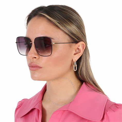 Calvin Klein CK20135S Women's Square Sunglasses - Matte Black Frame, Grey Gradient Lenses